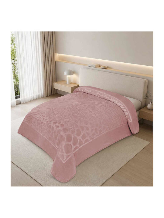 Linea Home Forza Κουβέρτα Πικέ Υπέρδιπλη 220x240εκ. Σαπιο Μηλο