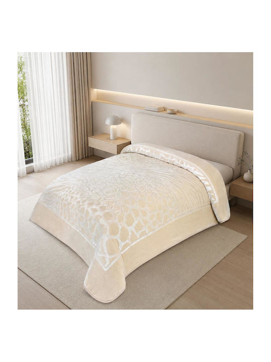 Linea Home Forza Pique Double Blanket 220x240cm Ecru