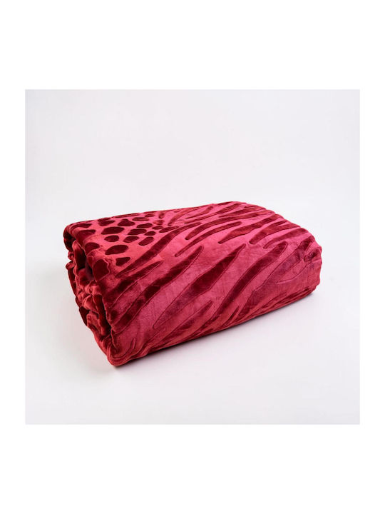 Linea Home Forza Pique Double Blanket 220x240cm Burgundy