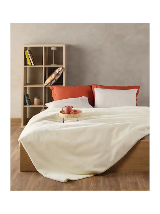 Kentia Notte Κουβέρτα Βελουτέ Μονή 160x220εκ. White