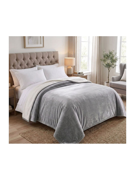 Ehome Ehome Fleece Decke Übergröße 220x240cm Grau