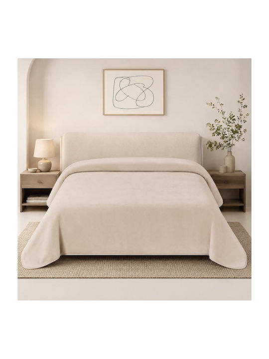 Linea Home Beverly Pique Single Blanket 160x220cm Ecru