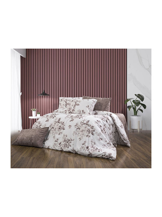 Dimcol Duvet Cover Single 160x240 Veroniki 488 White-mocha