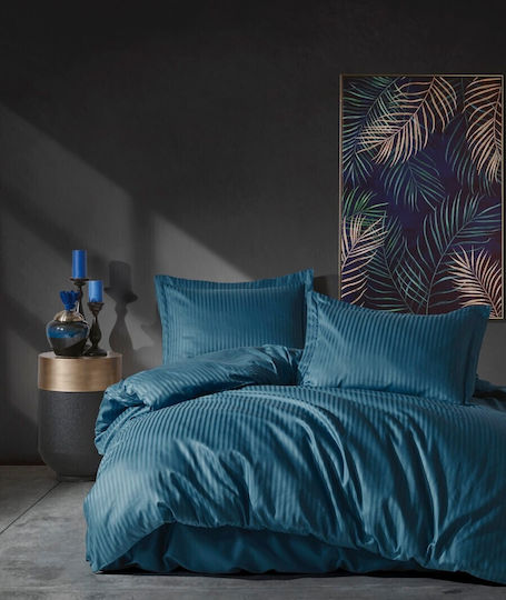 Cotton Box Σετ Διπλή 200x220cm Blue