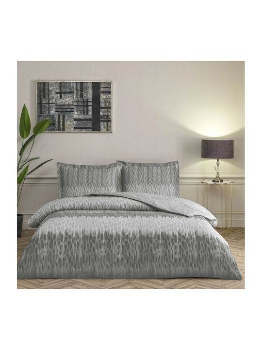 Tac Set Huse Pentru Pilote 200x220cm Dublu Cu 2 Fețe De Pernă & 1 Cearceaf Antracit