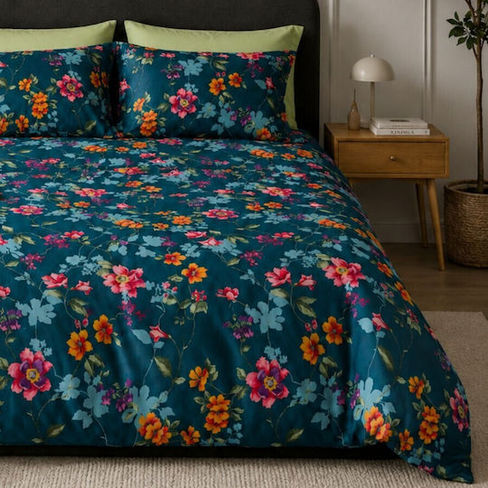 Class Home Collection Set Huse Pentru Pilote 200x220cm Dublu Cu 4 Fețe De Pernă & 1 Cearșaf Tonia Floral