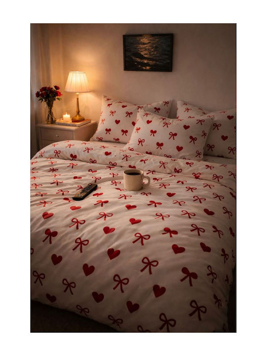 SteweHome SteweHome Baumwoll Bettbezug Set 100x220cm Burgundisch