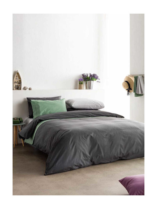 Vesta Home Cotton Duvet Cover King Size 260x240 Synthesis Petrol Blue
