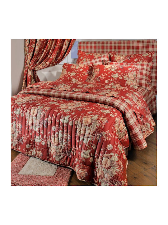 Down Town Home Duvet Cover Set Cotton Single with Pillowcase 175x245 695 Red