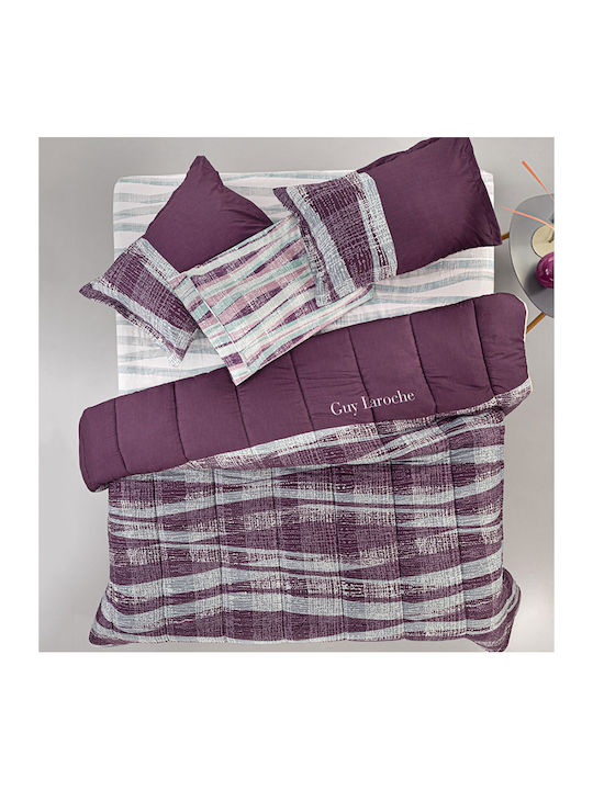 Guy Laroche Duvet Cover Cotton Queen 225x245 Active Iris Suede