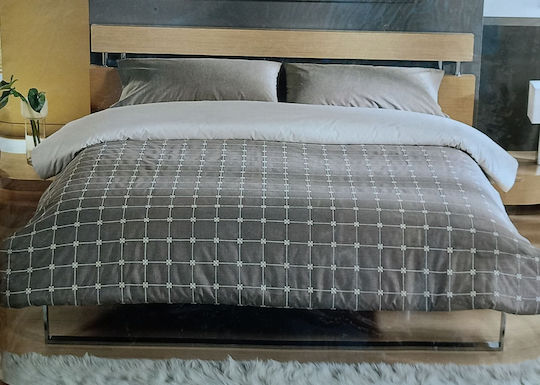 Manterol Casa Duvet Cover Set Queen with 2 Pillowcases 240x260 Ecru