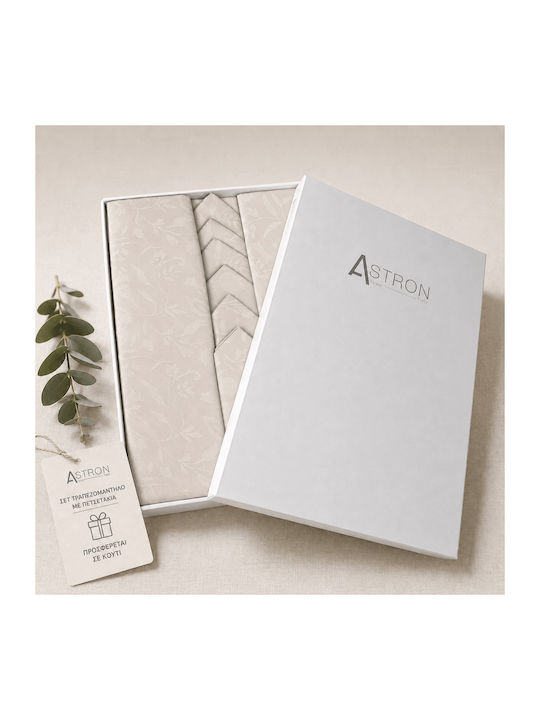 Astron Italy Τραπεζομάντηλο Beige 140x280εκ.