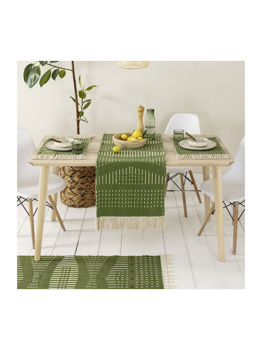 Nima Runner Bumbac Alyo Verde 45x150 cm