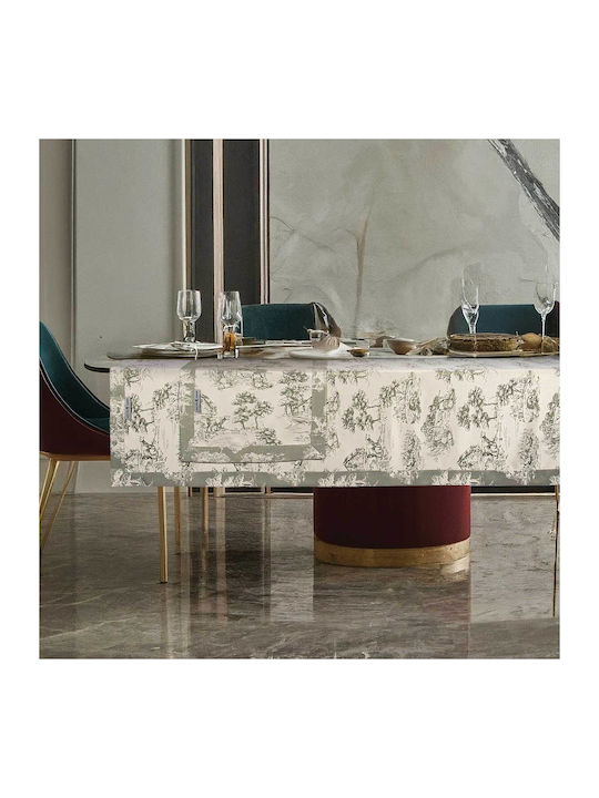Das Home Tablecloth 3015 Ecru, Olive 170x300cm
