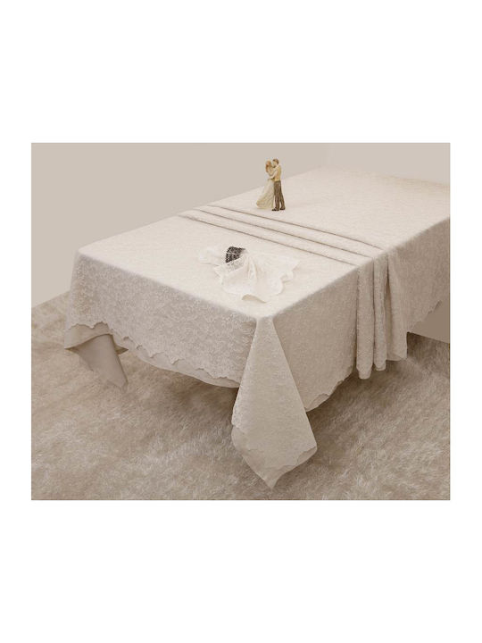 Anna Riska Ράνερ Βαμβακερό με Δαντέλα Σετ 2τμχ 2330 2 Ivory 45x145εκ.