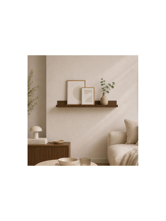 Ράφι Τοίχου με LED Καφέ 90x11.5x9.5εκ.