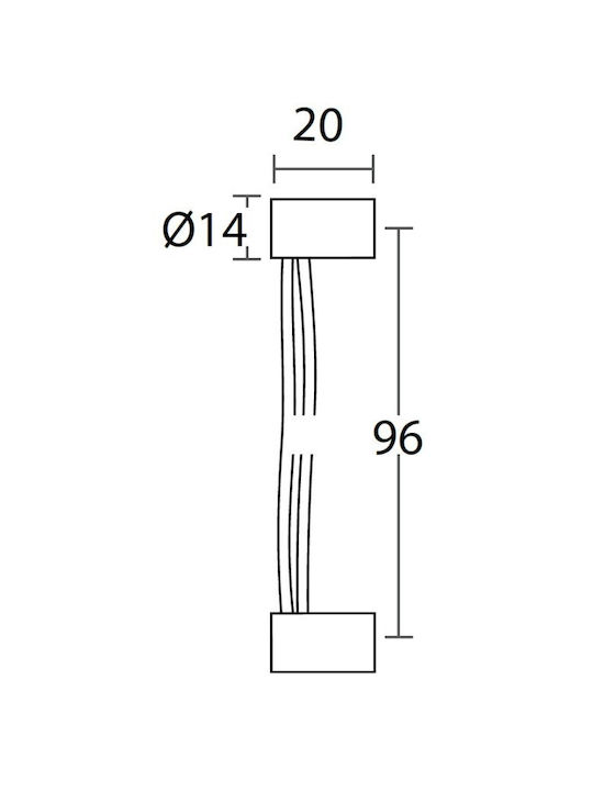 Convex 827 Λαβή Επίπλου από Δέρμα & Μέταλλο Ανοιχτό Καφέ / Νίκελ Ματ Φ96mm (Απόσταση Κέντρων 96mm) 827