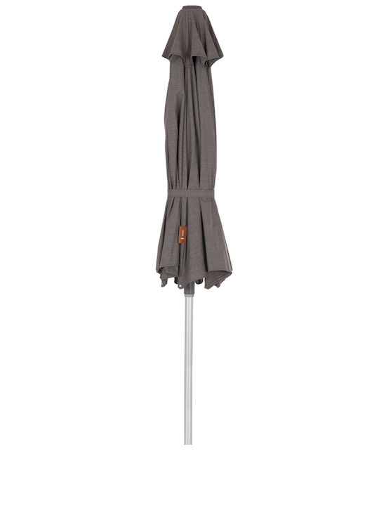 Professional Round Aluminum Parasol Gladell Grey Φ3m