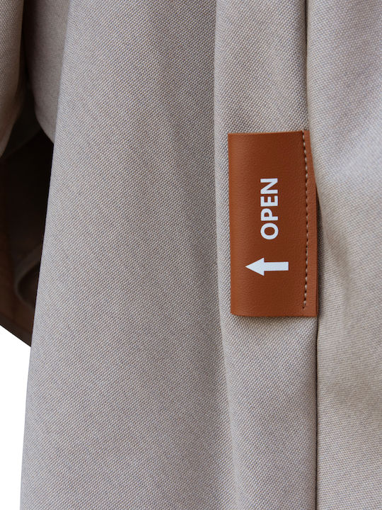 Professional Aluminum Squared Parasol Gladell Beige 3.53x3.53m