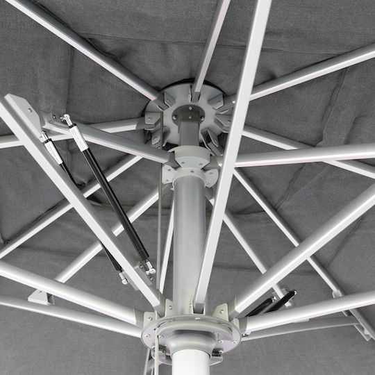 Professional Aluminum Squared Parasol Gladell Grey 3.53x3.53xH3m