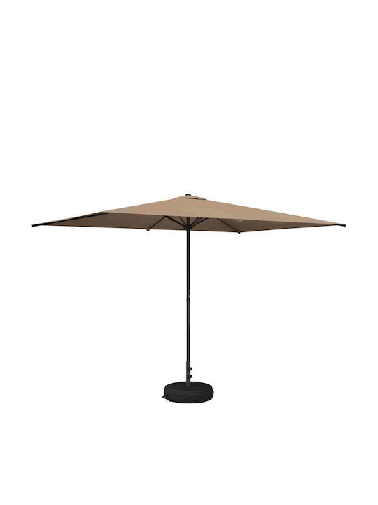 Umbrelă Pătrată Din Aluminiu Maro 3x3xÎnălțime 2.28m