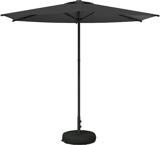 Rundschreiben Aluminium Garten- und Terrassen-Sonnenschirm Grau F2.7xH2.28m