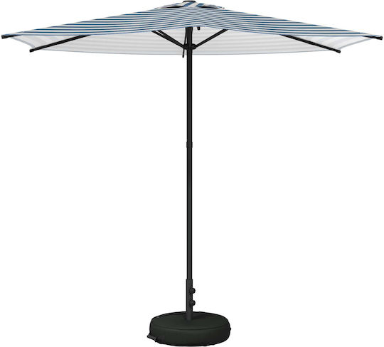 Aluminium Garten- und Terrassen-Sonnenschirm Blau 2,7x2,7xHöhe 2,28 m