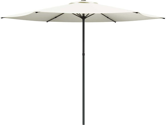 Umbrelă Rotundă Din Aluminiu Bej Φ3xÎ2,23m