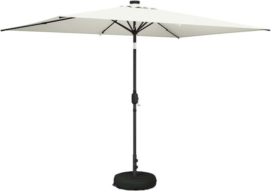 Aluminium Garten- und Terrassen-Sonnenschirm Beige 3x3xHöhe 2,35 m