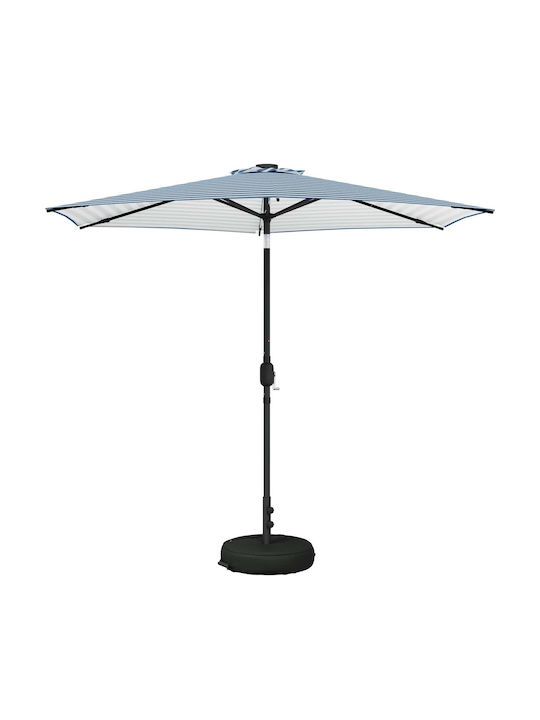 Aluminium Garten- und Terrassen-Sonnenschirm Blau 2.7x2.7xHöhe 2.35m