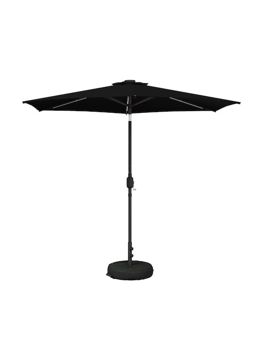 Aluminum Garden Parasol Black 2.7x2.7xHeight 2.35m