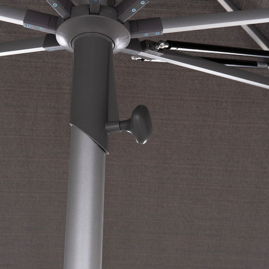 Squared Aluminum Grey Parasol 3x3m