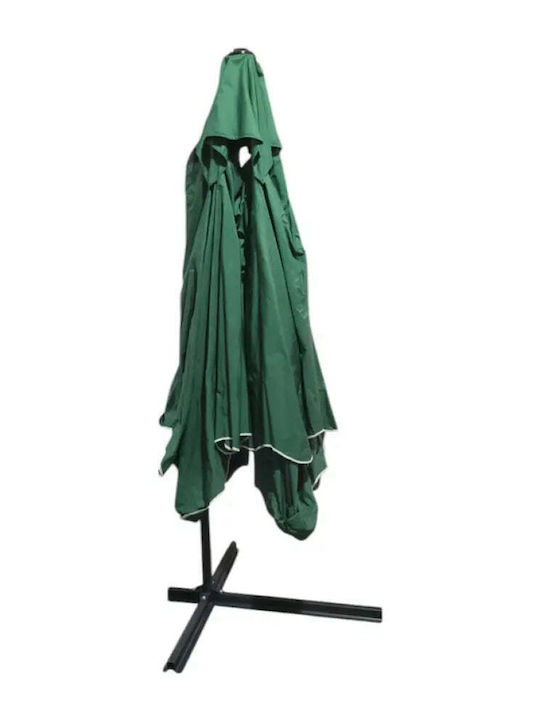 HD Garten- und Terrassen-Sonnenschirm Kippbar Quadratisch Aluminium Grün 2.5x2.6m