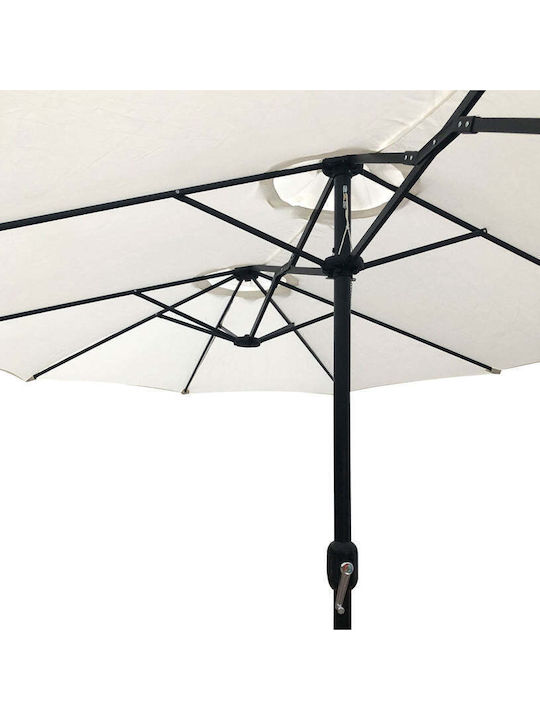 Umbrelă Rotundă Din Aluminiu Albă Φ4.55m