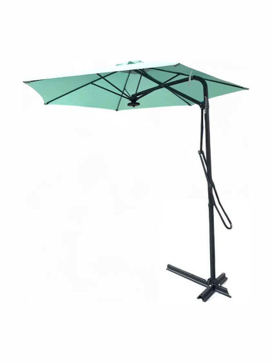 Umbrelă Agățată Din Aluminiu Albastru Deschis 2.7x2.7m