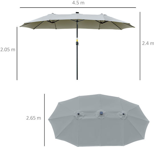 Алуминиева Бежова Чадър 4.5x4.5м