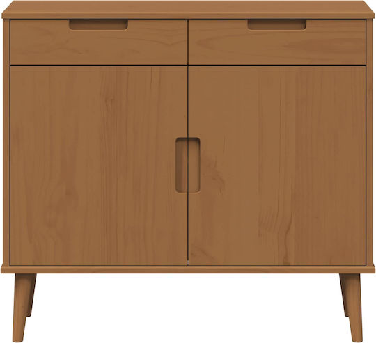 Bufet Molde din Lemn cu Sertare Caramel 90x40x80cm