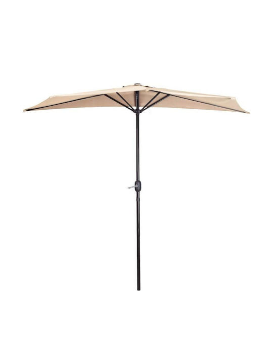 Wall Mounted Circular Aluminum Beige Parasol Φ2.7m