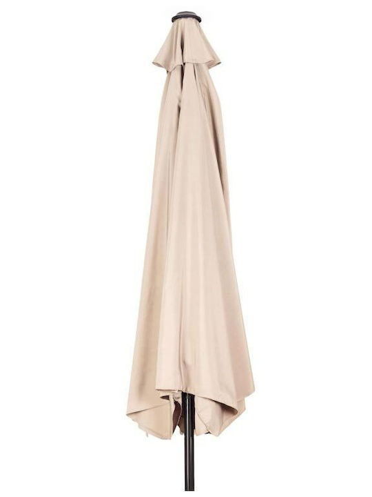Wall Mounted Circular Aluminum Beige Parasol Φ2.7m