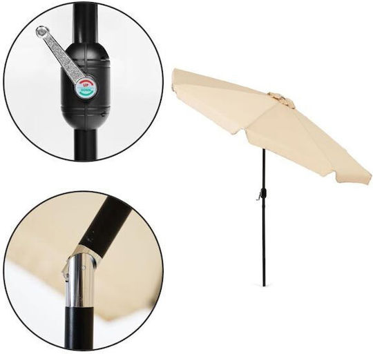 Umbrelă Rotundă Din Aluminiu Bej Φ3m