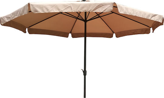 Garten- und Terrassen-Sonnenschirm Metall Beige