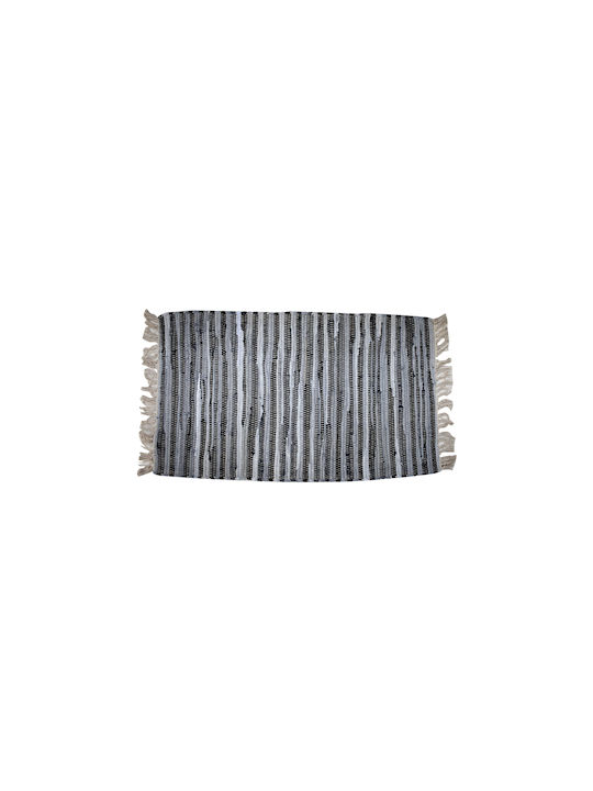Chios Hellas Rug Rectangular Cotton with Fringes Gray