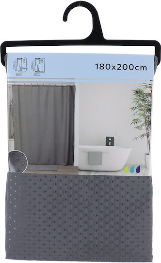 Atmosphera Diamond Fabric Shower Curtain 180x200cm Gray