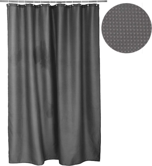 Kipper Quartz Κουρτίνα Μπάνιου Υφασμάτινη 180x200 cm Dark Grey Kipper Quartz Κουρτίνα Μπάνιου Υφασμάτινη 180x200 cm Dark Grey