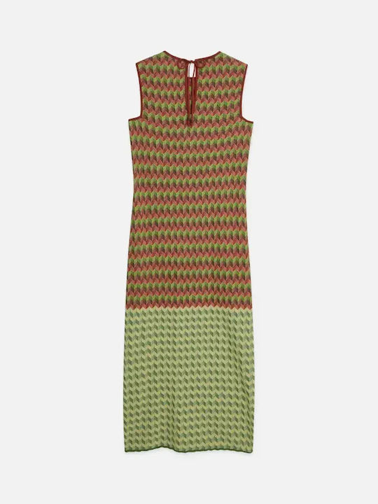 Summer Maxi Knitted Dress with Tearing