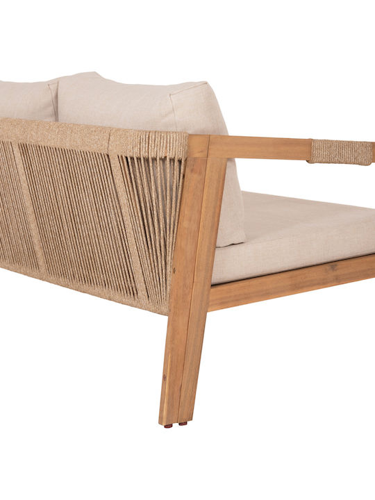 Set de mobilier pentru camera de zi de exterior 4 buc Bej