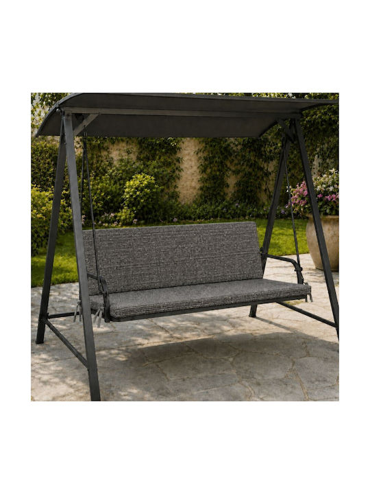 Pucioasa Gartenstuhlkissen Mit Rückenlehne Grau Melange 50x150cm