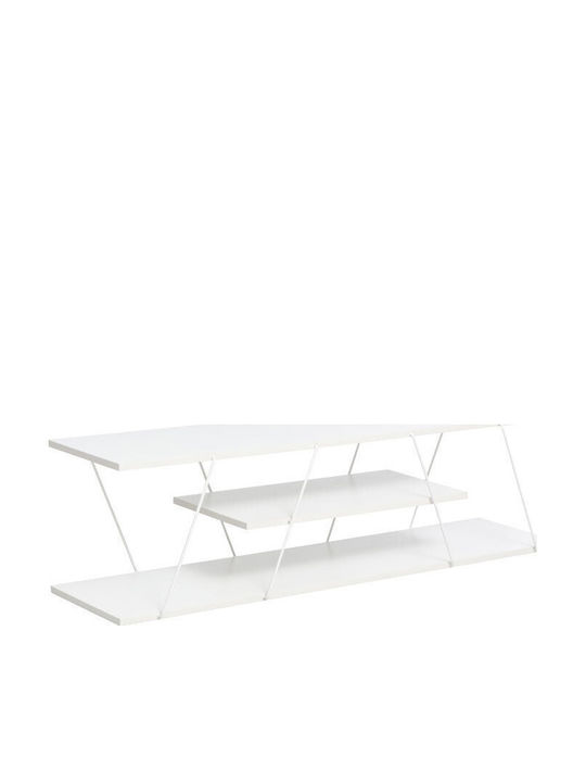 TV Stand Wooden Tars Grey / White L120xW30xH33cm