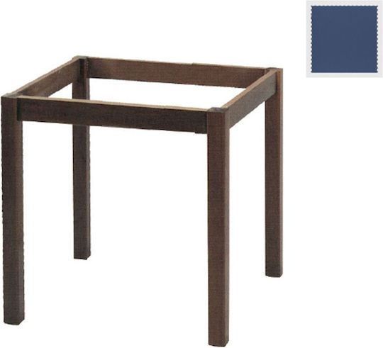 Woodwell Tischständer aus Holz in Blau Farbe 65x65x73cm