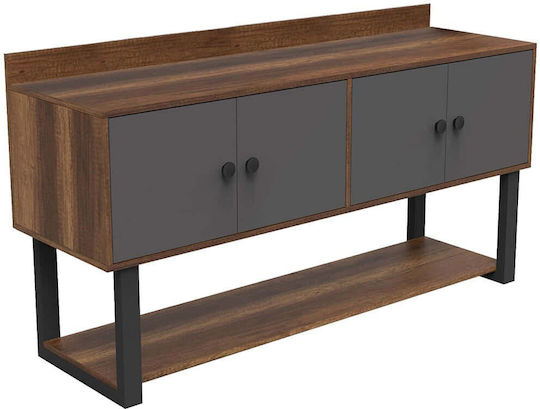 Μπουφές από Ξύλο & Μέταλλο Anthracite-walnut 180x85x93.2cm